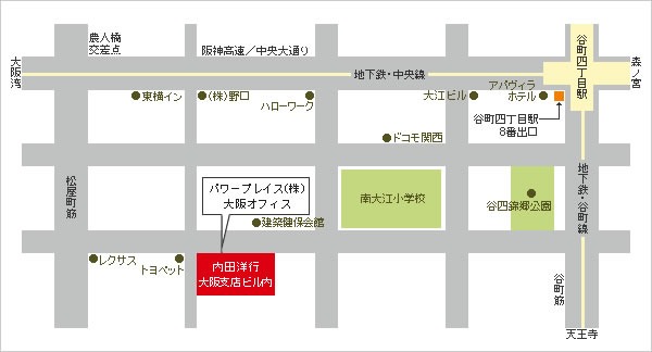 パワープレイス大阪地図