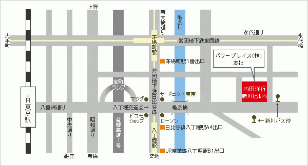 パワープレイス本社地図